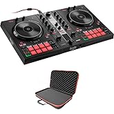 Hercules DJ Control Inpulse 300 MK2 2-Deck USB DJ Controller for Serato DJ Lite and DJUCED Bundle with ProX XB-DJCS ZeroG Ultra Lightweight Bag