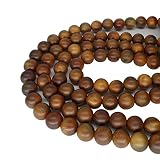 CarpenterC 200pcs 8mm Gorgeous Natural Round Polished Rosewood Loose Beads For Jewelry Making DIY Handmade Craft