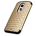 Moto X 2nd Gen, Moto X 2 Case, Style4U Motorola Moto X (2nd Generation) Studded Bling Hybrid Armor Case Motorola X (2nd Gen, 2014 Release Only) W/ 1 Screen Protector / 1 Stylus [Gold / Black}