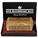 Beard Comb Kit by One Handsome Man - Sandalwood Beard Comb with PU Leather Case and Gift Box - Perfect Gifts For Him or Boyfriend Gifts - Ideal Gift For Men