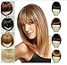 Lady Clip-on False Bang Neat Fringe Hairpiece Hair Extensions Headwear Pp01 (dark brown)