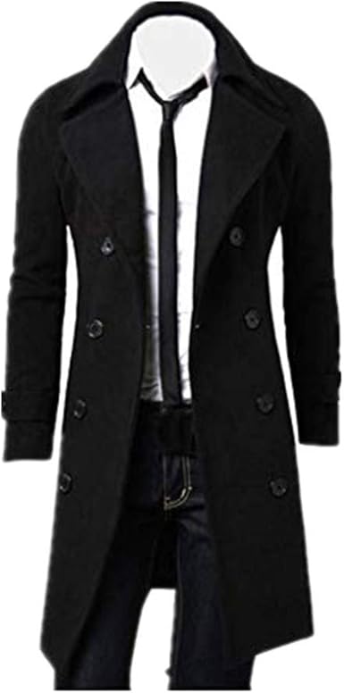 long black trench coat mens