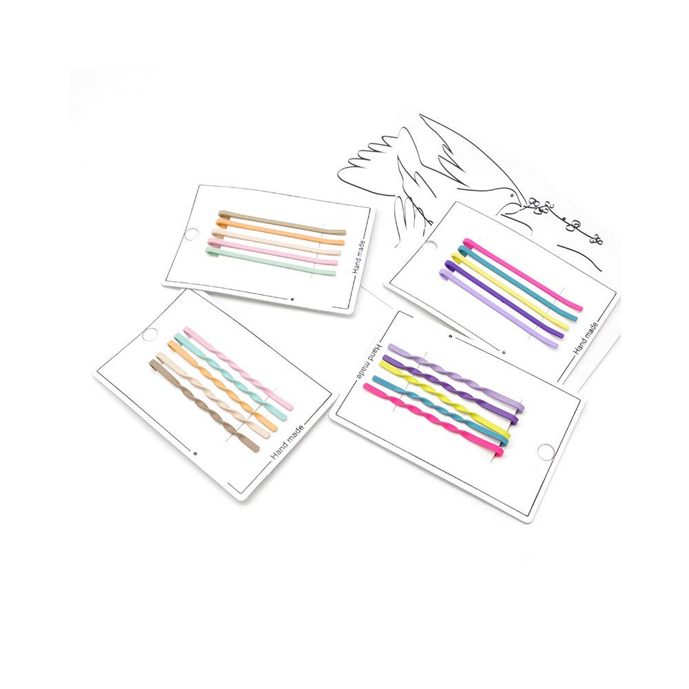 WHITEBRIDGE 20pcs Macaron Colorful Hair Bobby Pins Metallic Barrettes Hair Clips for Women Girls : Beauty