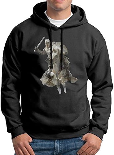 Templar Knight Men's Black Adult Pullover Hooded Sweatshirt