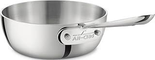 All-Clad 4211 Stainless Steel Sauteuse konisch ohne Deckel, französiche Pfanne 16,5 cm, 0,9 Liters, induktionsgeeignet, Edelstahl