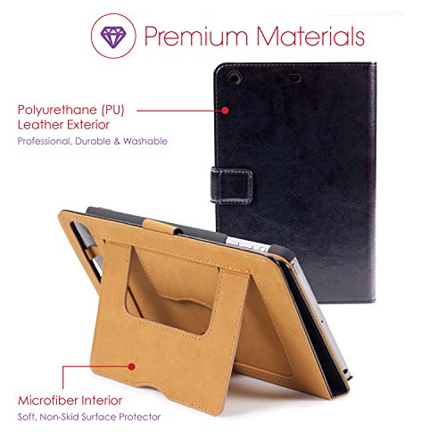 Gwee Best Apple iPad Mini Smart Case with Multiple Features and Screen Cleaner - Fits iPad Mini 1, 2, and 3 only - Protective iPad Cover, Multi-Angle iPad Stand, and Microfiber Screen Cleaner