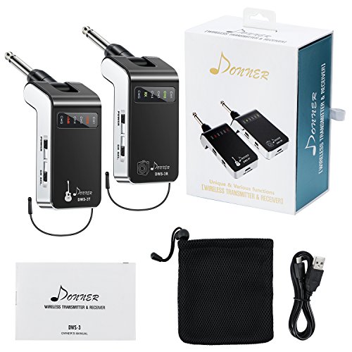 Donner New Version Rechargeable Wireless System DWS-3 Digital Guitar Bass Audio Transmitter and Receiver - Thumbnail 7