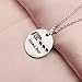 KUIYAI Sweet Mama and Baby Bear Round Pendant Necklace for Mothers with 3 Children (3 Cubs Round)