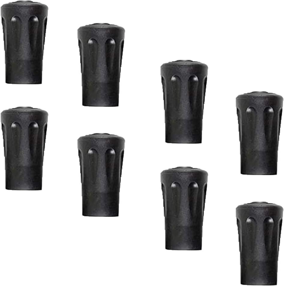 8pcs Replacement Walking Stick Rubber Tips, Cylindrical Trekking Poles