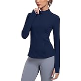 Zyrulix Women's Athletic Full Zip Lightweight Workout Jacket With Pockets Running Yoga Sportwear With Thumb Holes