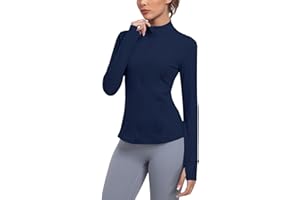 Zyrulix Women's Athletic Full Zip Lightweight Workout Jacket With Pockets Running Yoga Sportwear With Thumb Holes