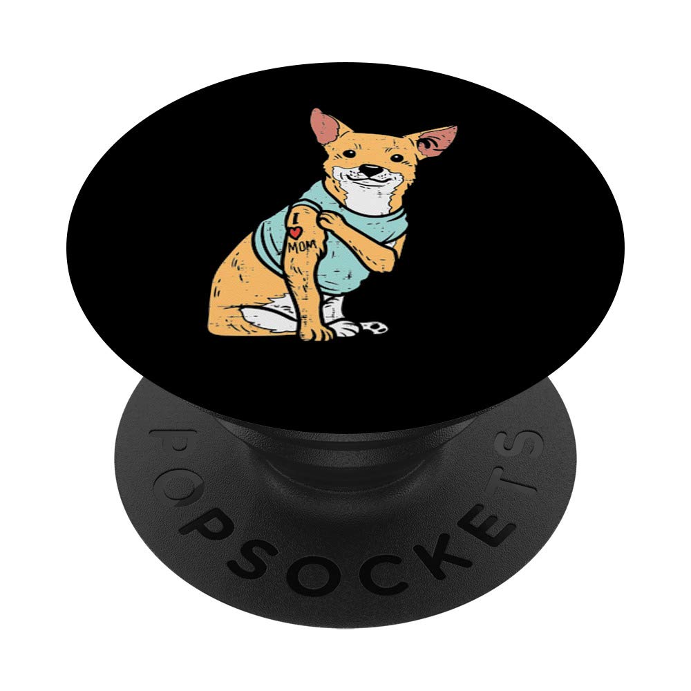 Chihuahua Love Mom Tattoo Chiwawa Dog Lover Owner Women Gift PopSockets PopGrip: Swappable Grip for Phones & Tablets