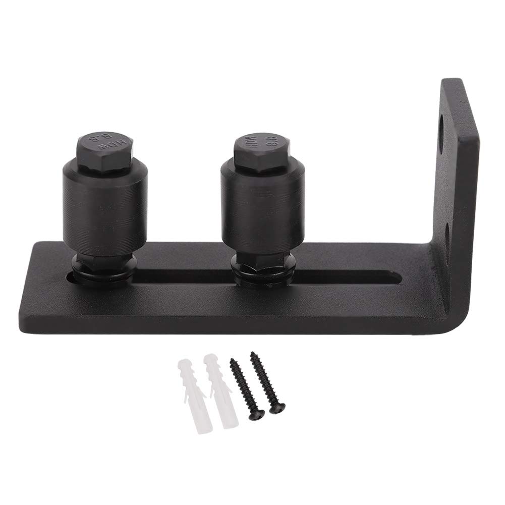WPKD BLUEIY Universal Adjustable Floor Guide, Carbon Steel Sliding Floor Guide Easy to Install Sliding Door Floor Guide with Accessory for 76mm Barn Door 10.5 X 4 X 5cm (Black ordinary
