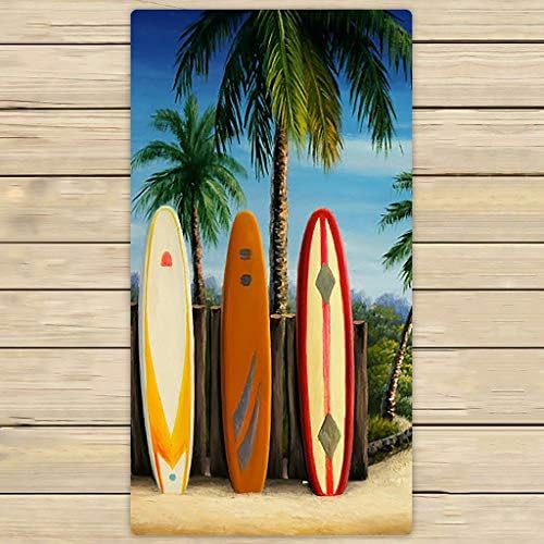 FSTGF Custom Amazing Surfboards Hand Towel,Spa Towel,Beach Bath Towels,Bathroom Body Shower Towel Bath Wrap Size 30x56 inches