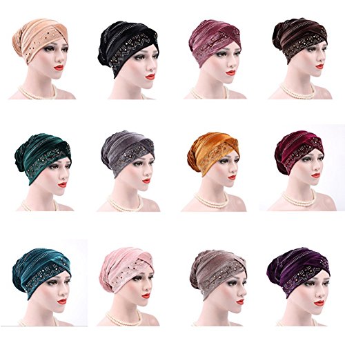Zhengpin Women Underscarf Cap Hijab Bonnet Muslim Full Cover Hijab with Diamond - Thumbnail 2