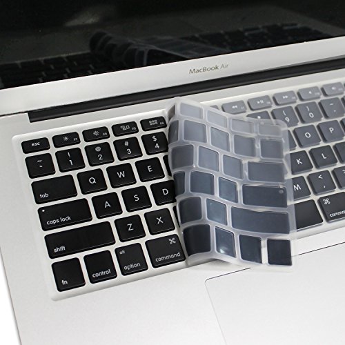 Batianda New Ombre Color Keyboard Cover Protector Silicone Skin for MacBook Air 13" MacBook Pro 13" 15" 17" (with or w/Out Retina Display) - Gradient Grey