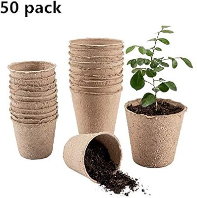 MLJTECH - Macetas biodegradables de Fibra para Plantar Semillas ...