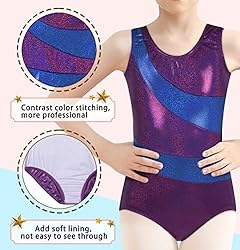 LMCOB Gymnastics Leotards for Girls Sparkly