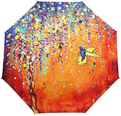 Creative Colorful Hummingbird Umbrella Anti-uv Sun Protection Umbrella Bird 3 Folding Gift Sunny Rainy Umbrellas For Women