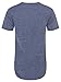 URBAN K Men's Elong Hipster Crewneck Shirt with Front Button Down