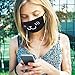 Accmor Fashion Anime Mouth Mask, 10 Pack Black Cute Unisex Anti-Dust Bear Face Mouth Kawaii Muffle Mask for Kids Teens Men Women, Windproof Motorcycle Face Emoticon Masks for Ski Cycling Camping