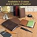 Handcrafted Top Grain Leather Journal Notebook Cover: Includes 6 Bonus Refillable Field Note Book Journals/Compatible with Field Notes and Moleskine Cahier Notebook (5