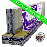 Grodan 1.5" inch 45 Pack Rockwool Cubes (Mini Blocks) + ROOTECH Cloning Gel