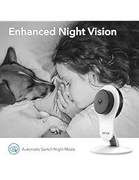 Cámara de seguridad para mascotas con WiFi en interiores, trabajo con Alexa, Echo Show, cámara de seguridad inalámbrica con visión nocturna, detección de movimiento, monitor de bebés para ancianos, bebés y mascotas
