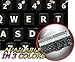 English US Large Letters Keyboard Stickers Matte Non Transparent Black Background (Upper CASE) by 4Keyboard