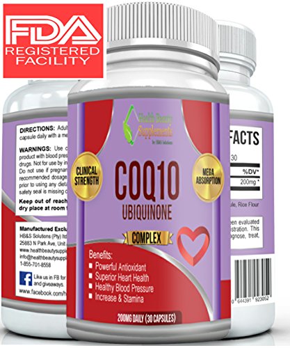 ** DR RATED PURE COQ10 ** Top Rated 5 Star Formula - Skin, Heart And Fertility - Beats Any Liquid And Pills - la salud del corazon