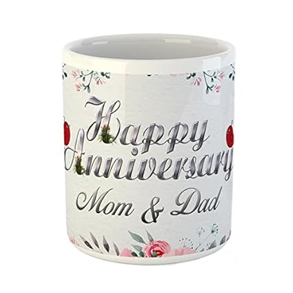 Buy Pratibimb Happy Anniversary Mom Dad Printed Premium Mug