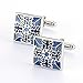FB Blue Color Polish Stainless Steel Cufflinks for Gentleman Father's Day Gift Choince