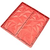 Freshware Silicone Mold, Chocolate Mold for Chocolate Bars, Protein Bars and Energy Bars, Diamond, Break-Apart, 2-Cavity