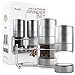 Swiffe Salt and Pepper Grinder Set - 2 Stainless Steel and Acrylic Salt and Pepper Mills - Adjustable Coarseness - Good Fresh Grind - Great for Gourmet Kitchen Chefs - Classic Design - Nice On Table