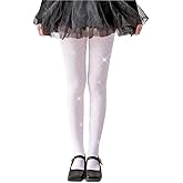 LUCKELF Girls Glitter Tights, Soft Opaque Tights Sparkle Rhinestone Tights School Dress Dance Stockings