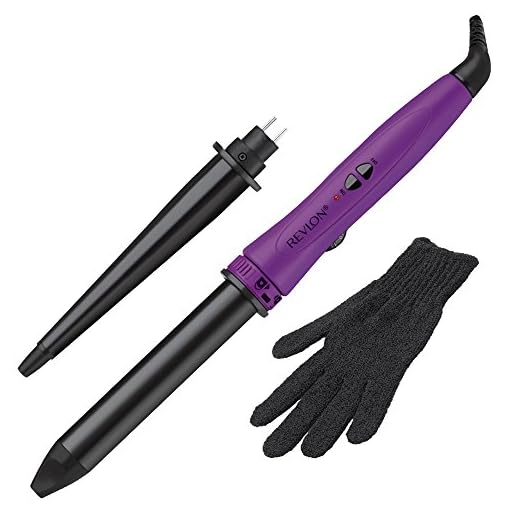 Revlon Salon Long Lasting Bouncy & Loose Curls 2-in-1 Curling Wand, 1"
