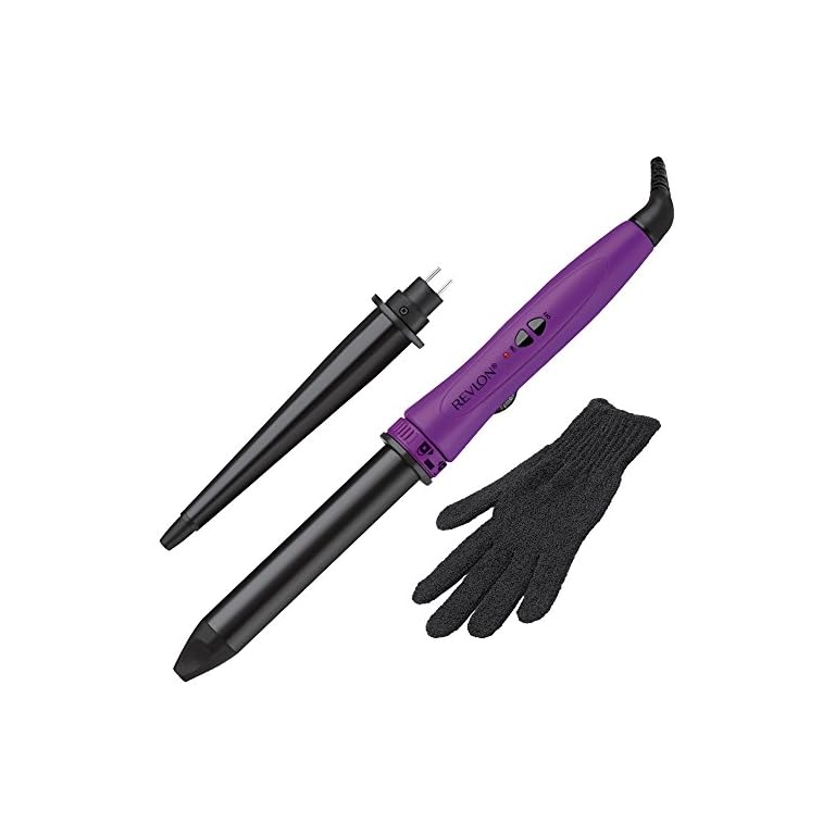 Revlon Salon Long Lasting Bouncy & Loose Curls 2-in-1 Curling Wand, 1"