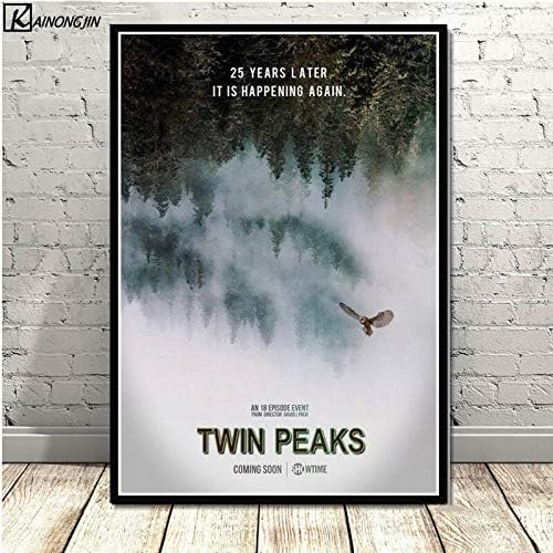 Aya611 Twin Peaks Poster TV Series Shows Classic Movie Posters and Prints Canvas Painting Wall Art Picture for Living Room Home Decor50x70cm No frame