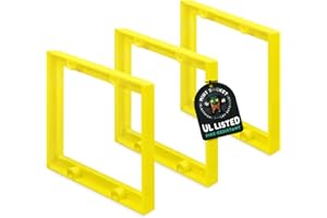 Mint Bucket Brands 1/4" Double Gang Receptacle Outlet Box Extender, Electrical Outlet Extender for Electrical Box and Electrical Outlet Switches, UL Listed (Pack of 3)