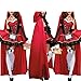 Halloween Dress Vitalismo Wench Little Hooded Cosplay Dress with Cape Gloves