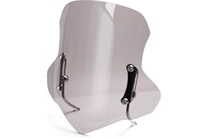 Minho Motorcycle Scooter Windshield 4 millimeters Transparent smoke gray Plastic Acrylic comes with mounting hardware in PC Material for Most Scooter Mopeds