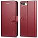 TUCCH iPhone 8 Plus Wallet Case, iPhone 7 Plus Case [Card Slot] Leather Flip Wallet Phone Case for iPhone 8 Plus / 7 Plus (5.5 Inch), Red