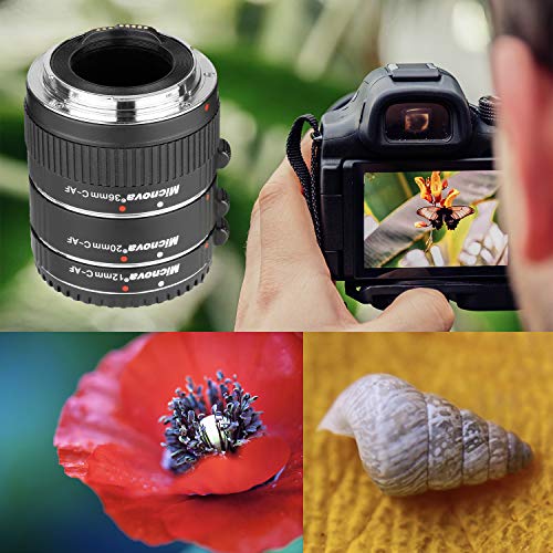 image for Micnova KK-C68 Pro Auto Focus Macro Extension Tube Set for Canon EOS E