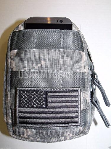 New Made in USA Military Tactical ACU Gray Digital Camouflage MOLLE ll US Army LEADERS Utility Admin POUCH Set with Inserts + Velcro Flag by US Goverment GI USGI