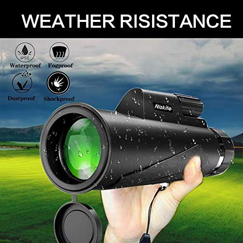 Monocular Telescope for Adult,[2018 Newest] High Power 12x50 Compact Monocular Scope for Smartphone,Waterproof Shockproof HD BAK4 Prism FMC Monoscope for Bird Watching,Hunting,Camping,Wildlife - Thumbnail 3
