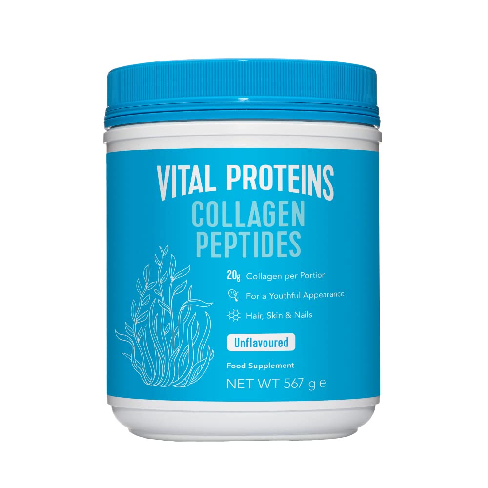 Vital Proteins Collagen Peptides Powder Supplement (Type I, III) - Hydrolyzed Collagen - Non-GMO - 20g per Serving - Unflavored 567g Canister, 1-Pack