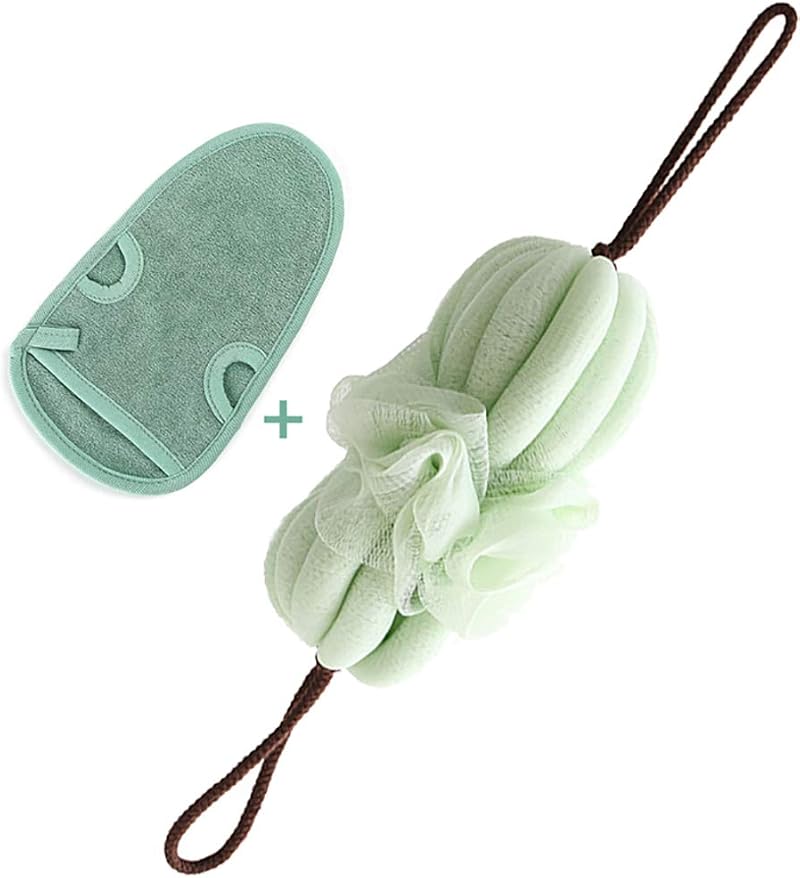 Omenluck Bathing Mittens Exfoliating Glove Back Scrubber for Mud Removal