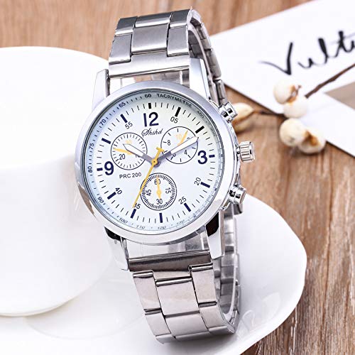 Ankola Men's Faux Chronograph Business Dress Watch Stainless Steel Strap Quartz Analog Watch