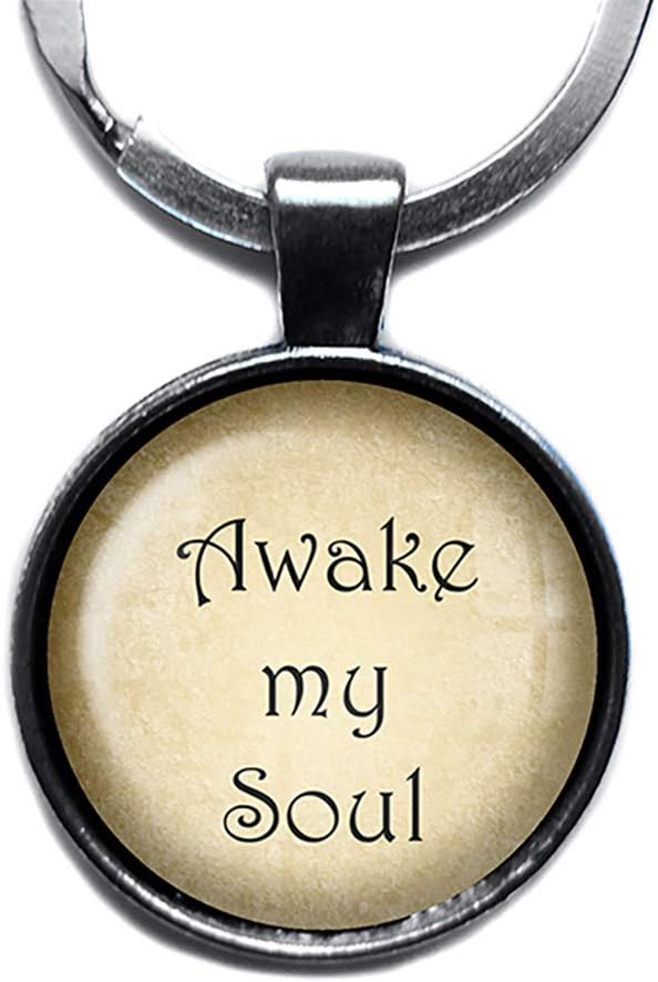 Awake My Soul Silver Keychain Keyring