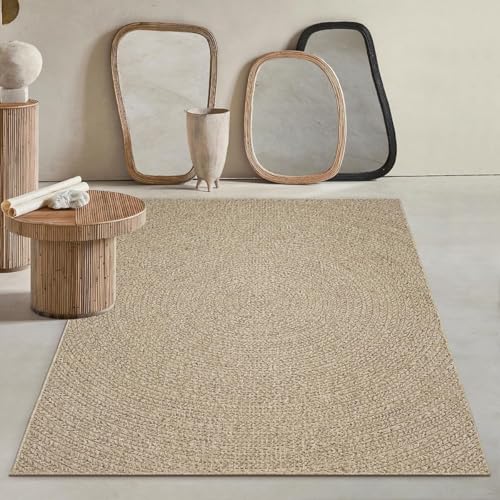Mias Teppiche Soil – ca. 300 x 400 cm Outdoor Teppich wetterfest Jute-Look Balkon Terrasse
